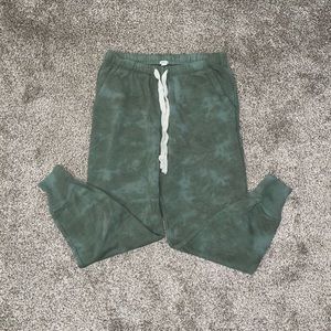 green aerie acid wash joggers